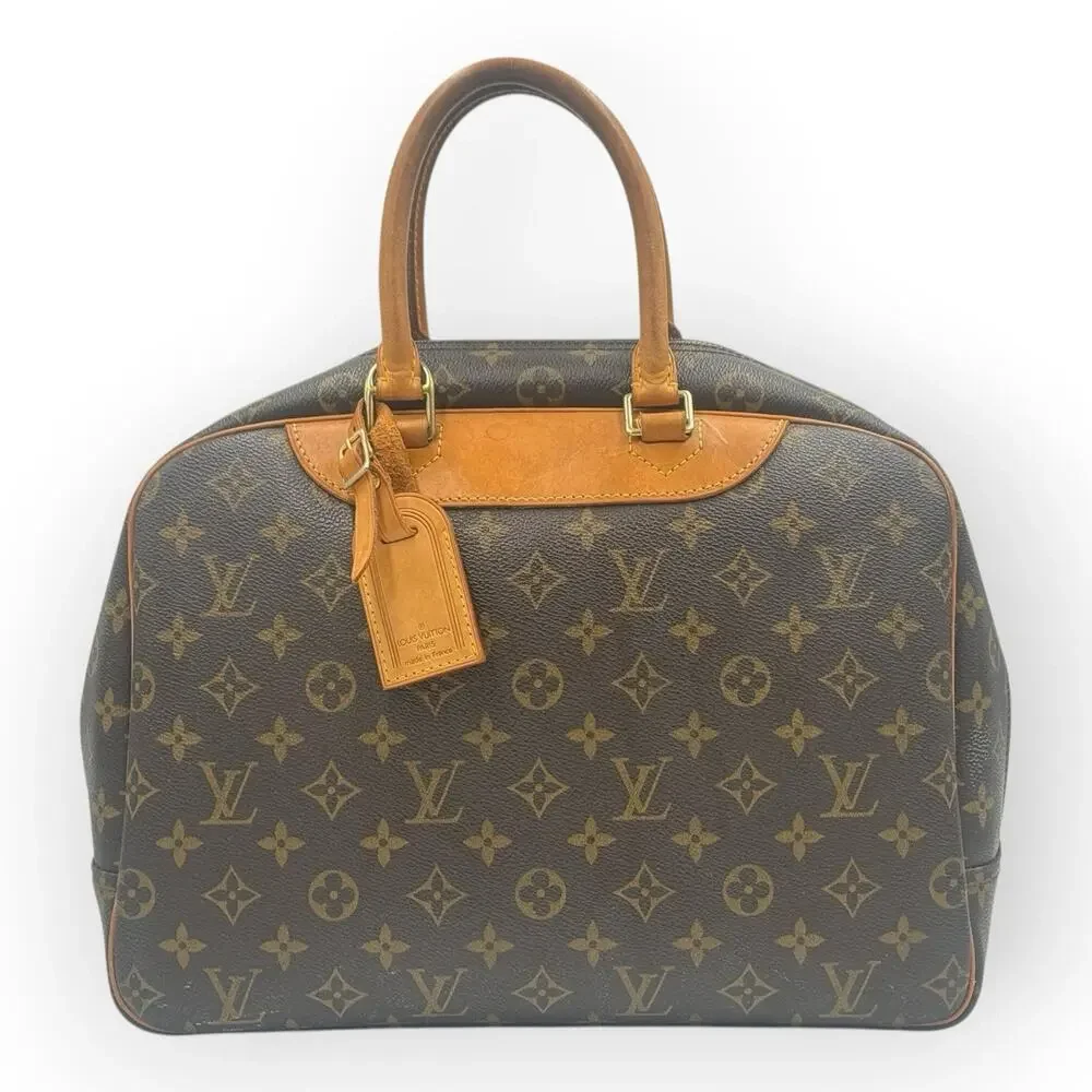 Monogram Deauville Handbag Boston Bag LV Satchel Made in France